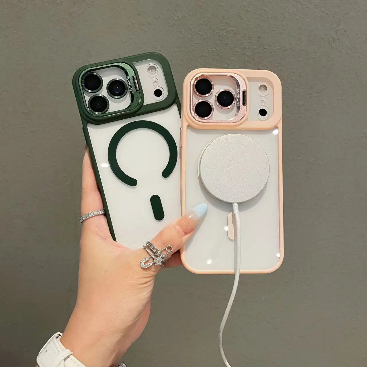 Luxury Transparent Magnetic Shockproof Case for iPhone 17 / 16 / 15 / 14 / 13 – MagSafe Compatible Clear Cover with Military Drop Protection