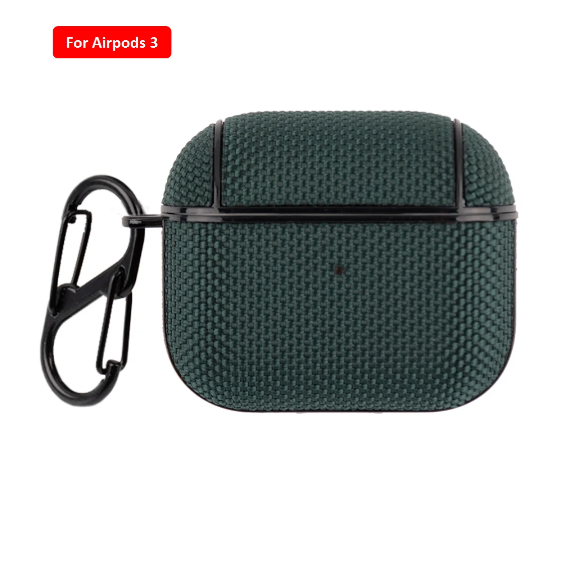 Soft Nylon Fabric Case for AirPods Pro 2 & 1 – Protective Cover with Finger Ring Strap & Carabiner Clip for Daily Carry