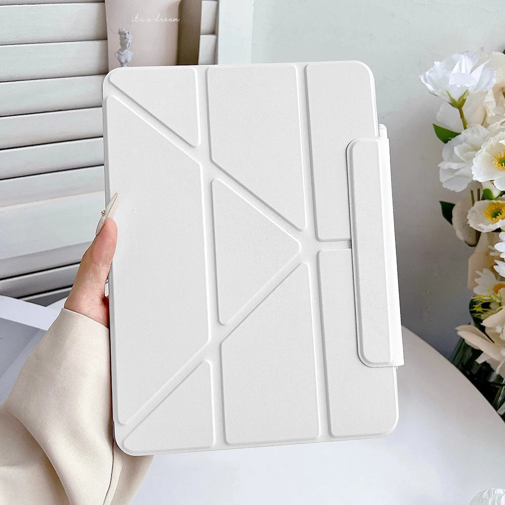 Waterproof Shockproof Smart Case for iPad A16 11th Gen 2025 – Multi-Angle Stand Folio Cover for iPad Air & Pro with Auto Sleep/Wake & Pencil Holder