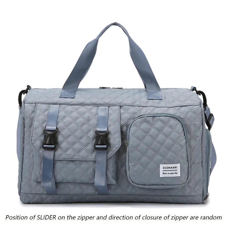 Durable Nylon Travel Duffle Bag – Spacious Argyle Sports Gym & Overnight Bag for Men & Women