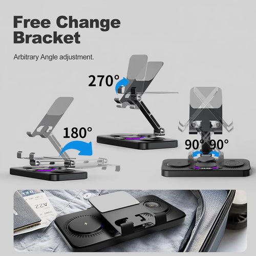 7-in-1 Wireless Charging Station for Multiple Devices – Fast Charge Hub for iPhone, Apple Watch, AirPods, iPad & Samsung with MagSafe Compatible Pad