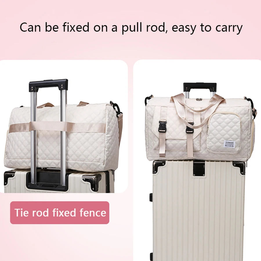 Durable Nylon Travel Duffle Bag – Spacious Argyle Sports Gym & Overnight Bag for Men & Women