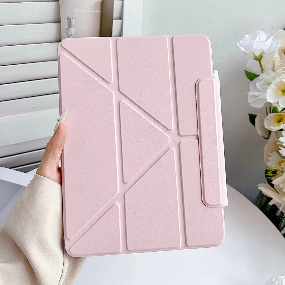Waterproof Shockproof Smart Case for iPad A16 11th Gen 2025 – Multi-Angle Stand Folio Cover for iPad Air & Pro with Auto Sleep/Wake & Pencil Holder