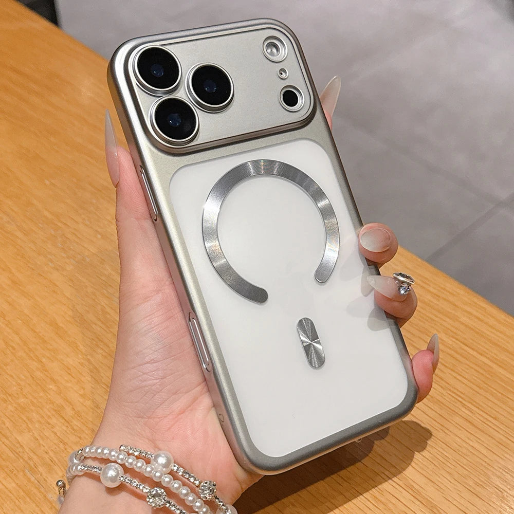 Luxury Matte Translucent MagSafe Case for iPhone 17 / 17 Air / 17 Pro / 17 Pro Max – Frosted Clear Cover with Full Camera Protection & Magnetic Wireless Charging