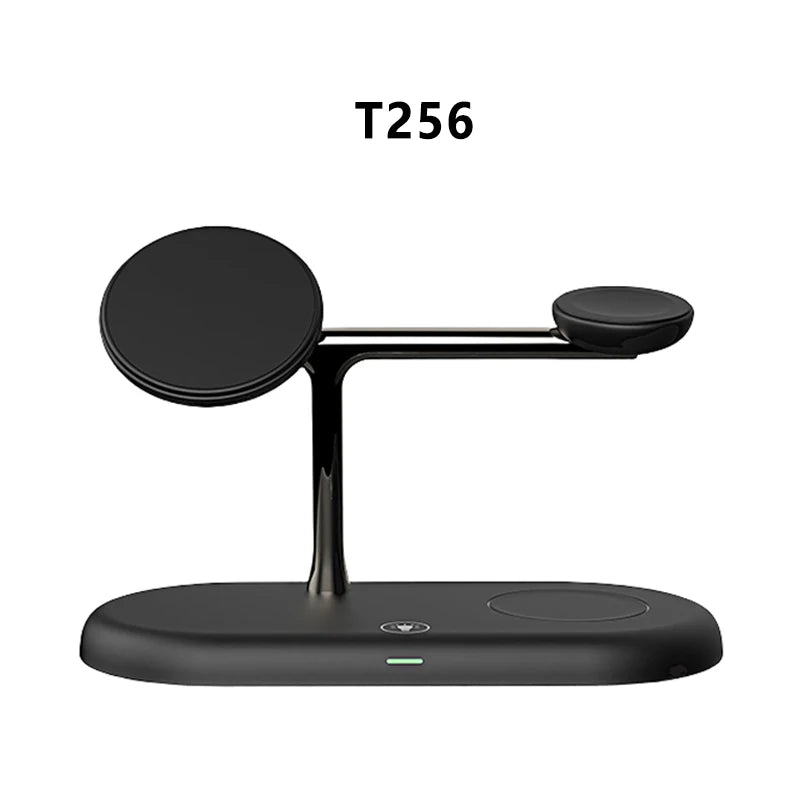 3-in-1 Wireless Charging Pad for iPhone, Apple Watch & AirPods – Fast MagSafe Compatible Charging Station for All iPhone 15 / 16 / 17 & iWatch Series