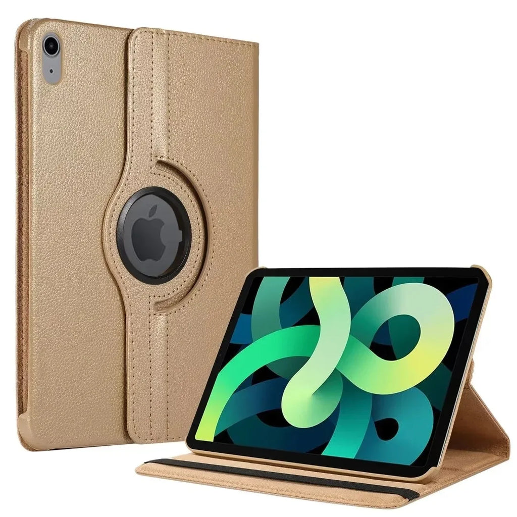 360° Rotating Stand Case for iPad Air & iPad Pro – Shockproof Multi-Angle Folio Cover with Auto Sleep/Wake & Stylus Holder