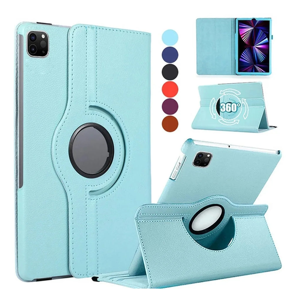 360° Rotating Stand Case for iPad Air & iPad Pro – Shockproof Multi-Angle Folio Cover with Auto Sleep/Wake & Stylus Holder