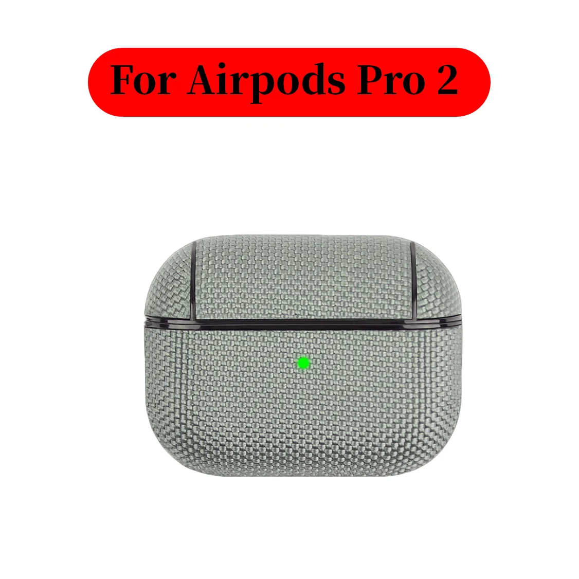 Soft Nylon Fabric Case for AirPods Pro 2 & 1 – Protective Cover with Finger Ring Strap & Carabiner Clip for Daily Carry