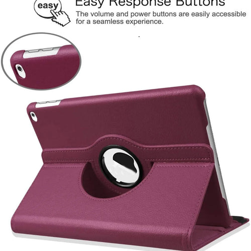 360° Rotating Stand Case for iPad Air & iPad Pro – Shockproof Multi-Angle Folio Cover with Auto Sleep/Wake & Stylus Holder