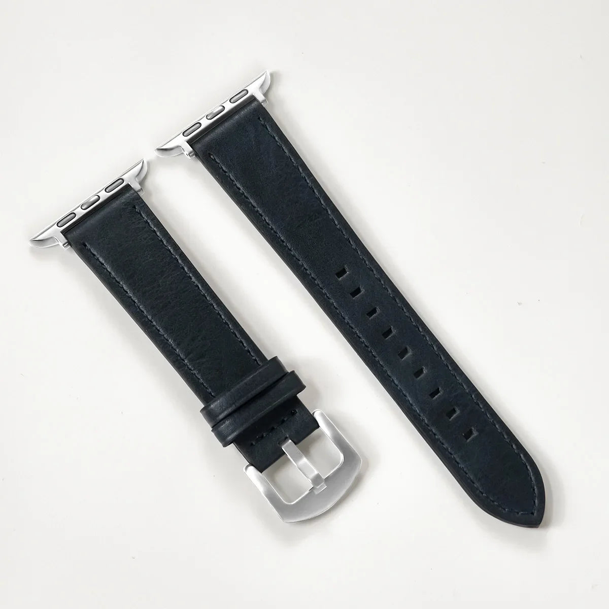 Genuine Leather Apple Watch Band – Classic Style Compatible with All Series Ultra 2 / Ultra / 9 / 8 / 7 / 6 / SE for Men & Women