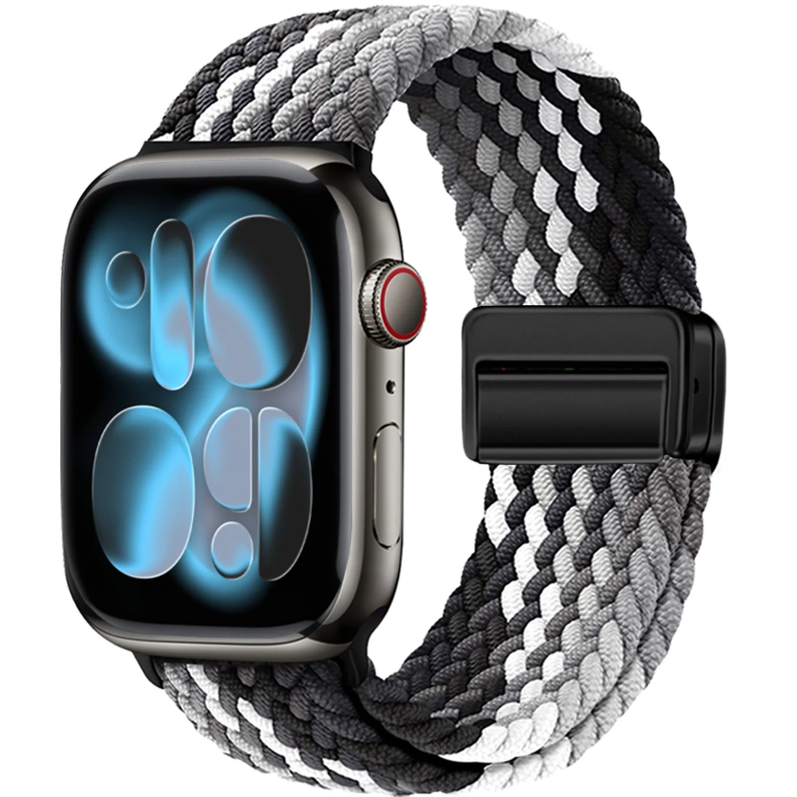 Magnetic Loop Apple Watch Band for Series 6 / 7 / 8 / 9 – Stainless Steel Mesh Bracelet with Adjustable Fit for Men & Women