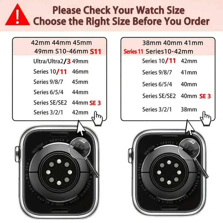 Magnetic Loop Apple Watch Band for Series 6 / 7 / 8 / 9 – Stainless Steel Mesh Bracelet with Adjustable Fit for Men & Women