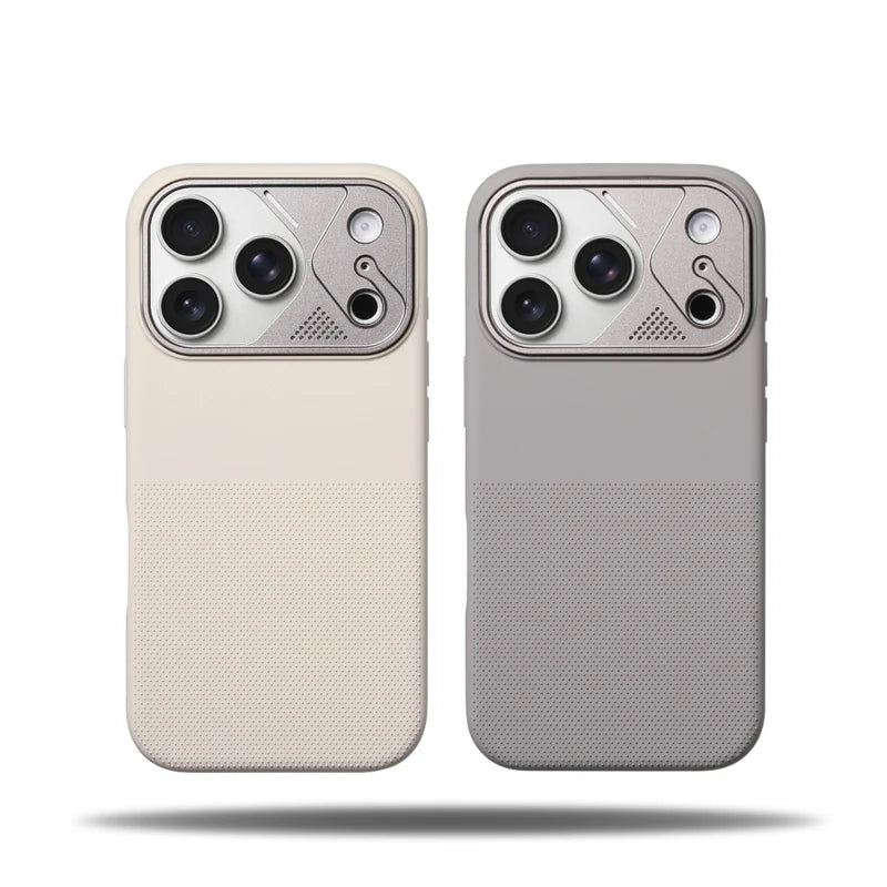 MagSafe Silicone Case with Alloy Metal Lens Ring for iPhone 17 – Shockproof Soft Cover with Camera Protection & Wireless Charging Compatible