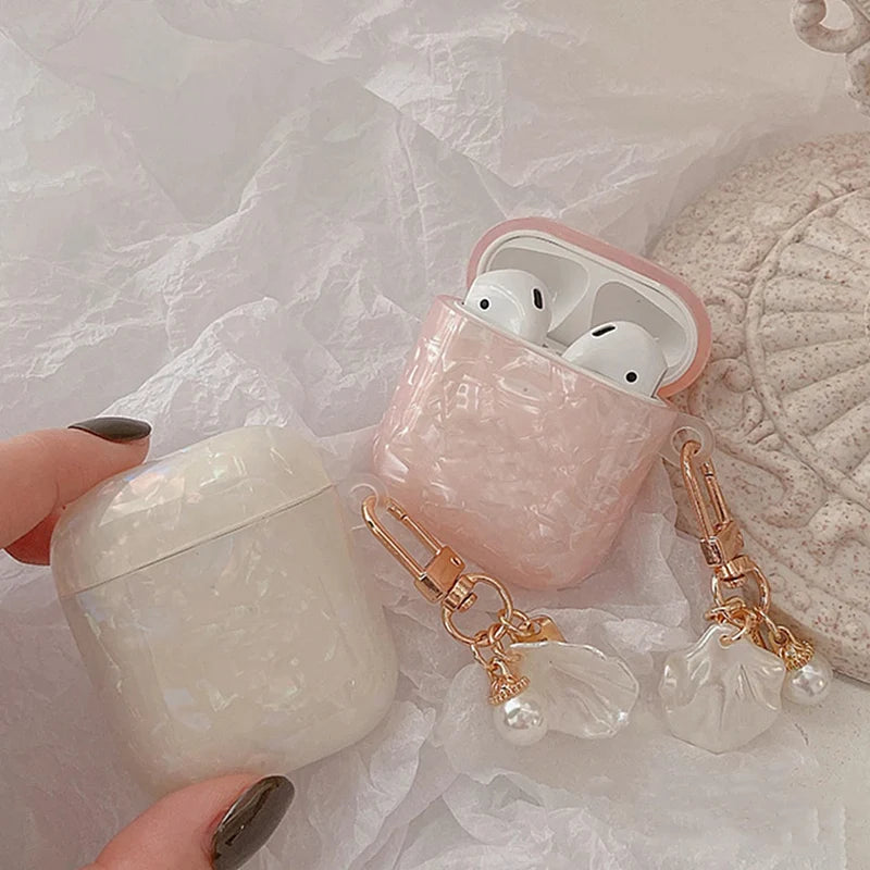Soft Silicone AirPods Case with Keychain Pendant – Shockproof Protective Cover Compatible with AirPods 4, 3 & Pro for Women & Girls