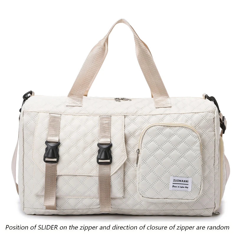 Durable Nylon Travel Duffle Bag – Spacious Argyle Sports Gym & Overnight Bag for Men & Women