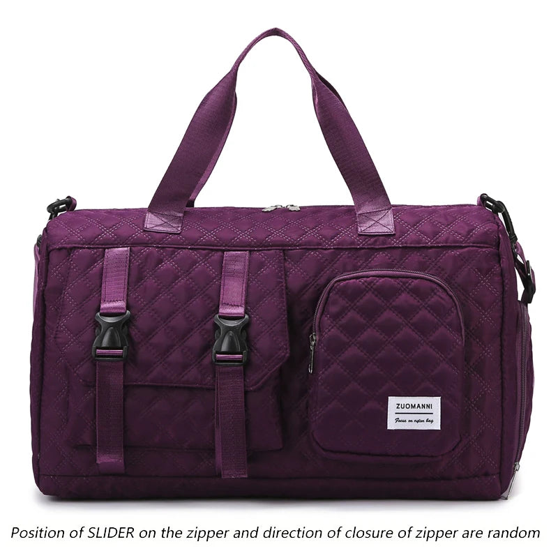 Durable Nylon Travel Duffle Bag – Spacious Argyle Sports Gym & Overnight Bag for Men & Women