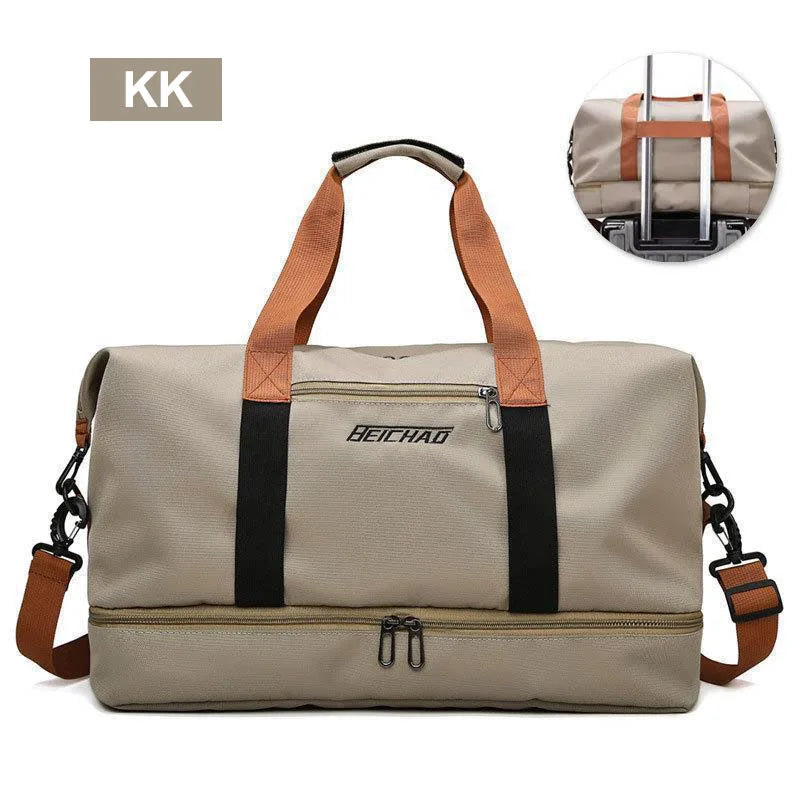 Travel Gym Duffle Bag for Men & Women – Lightweight Weekender Shoulder Bag with Shoe Compartment & Carry-On Size