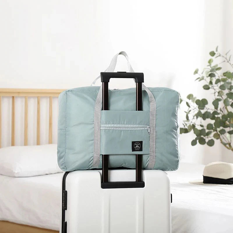 Foldable Travel Duffel Bag for Women & Girls – Lightweight Large Capacity Carry-On Overnight Bag with Packing Pouch