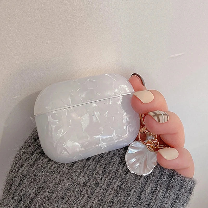 Soft Silicone AirPods Case with Keychain Pendant – Shockproof Protective Cover Compatible with AirPods 4, 3 & Pro for Women & Girls