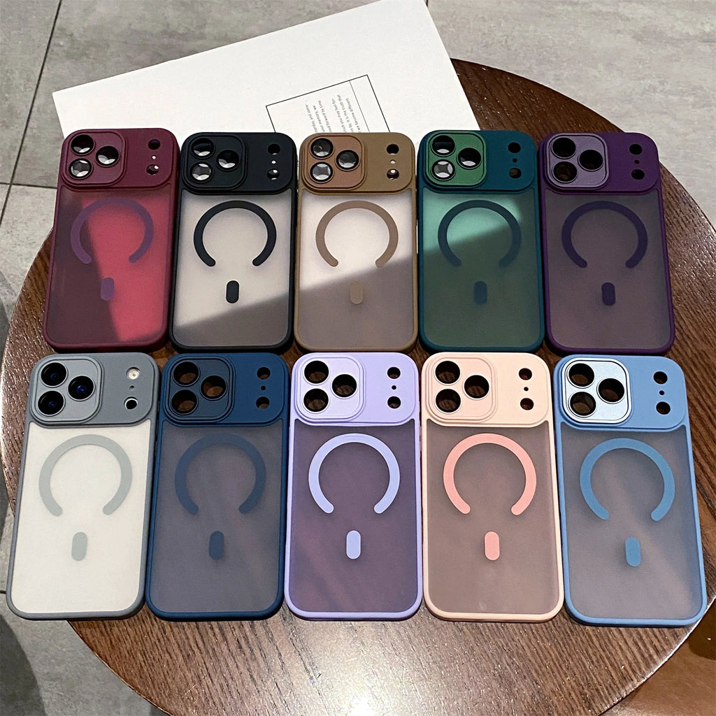 uxury Matte MagSafe Case for iPhone 17 / 17 Air / 17 Pro / 17 Pro Max – Magnetic Shockproof Cover with Built-In Lens Film & Slim Frosted Finish
