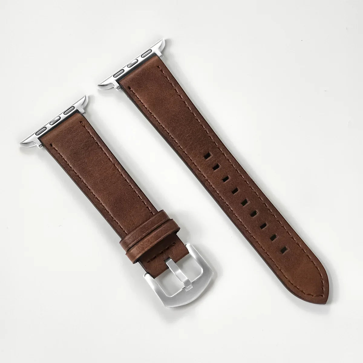 Genuine Leather Apple Watch Band – Classic Style Compatible with All Series Ultra 2 / Ultra / 9 / 8 / 7 / 6 / SE for Men & Women