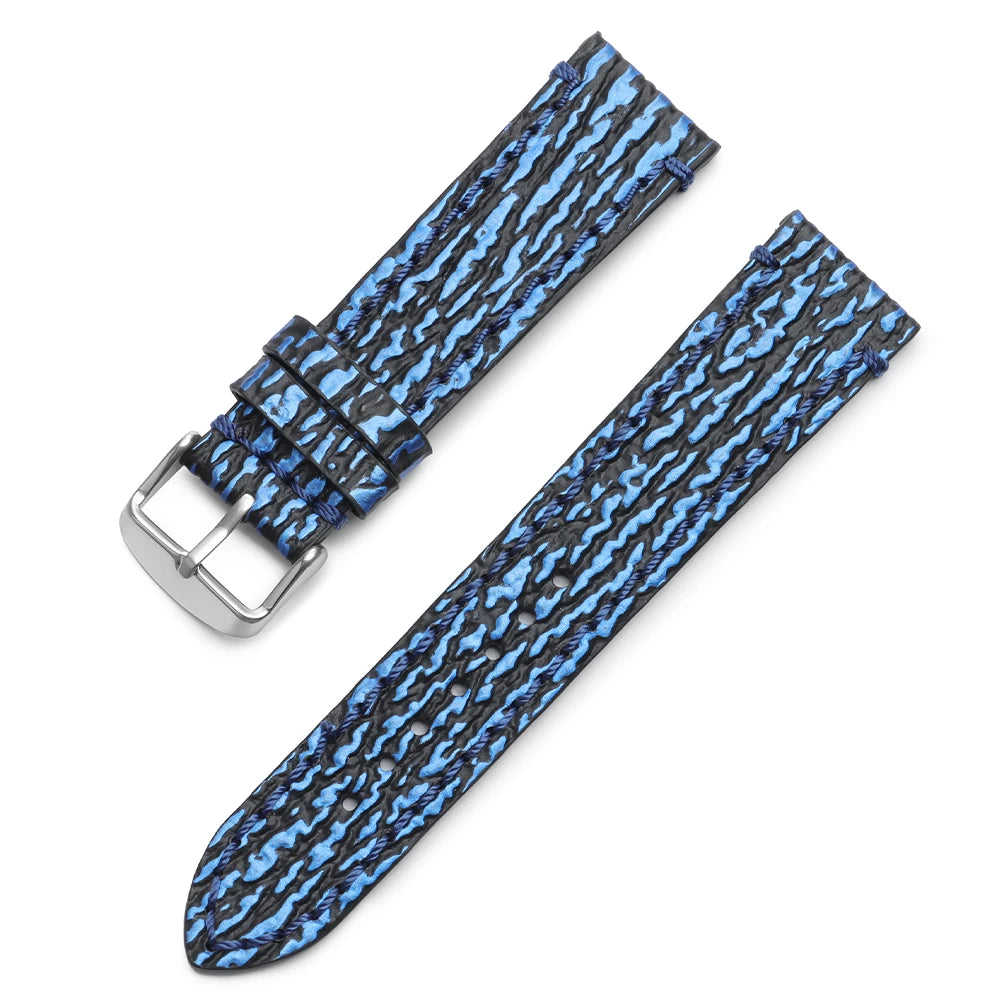 Handmade Genuine Leather Watch Strap 18/20/22mm – Snake Embossed Vintage Cowhide