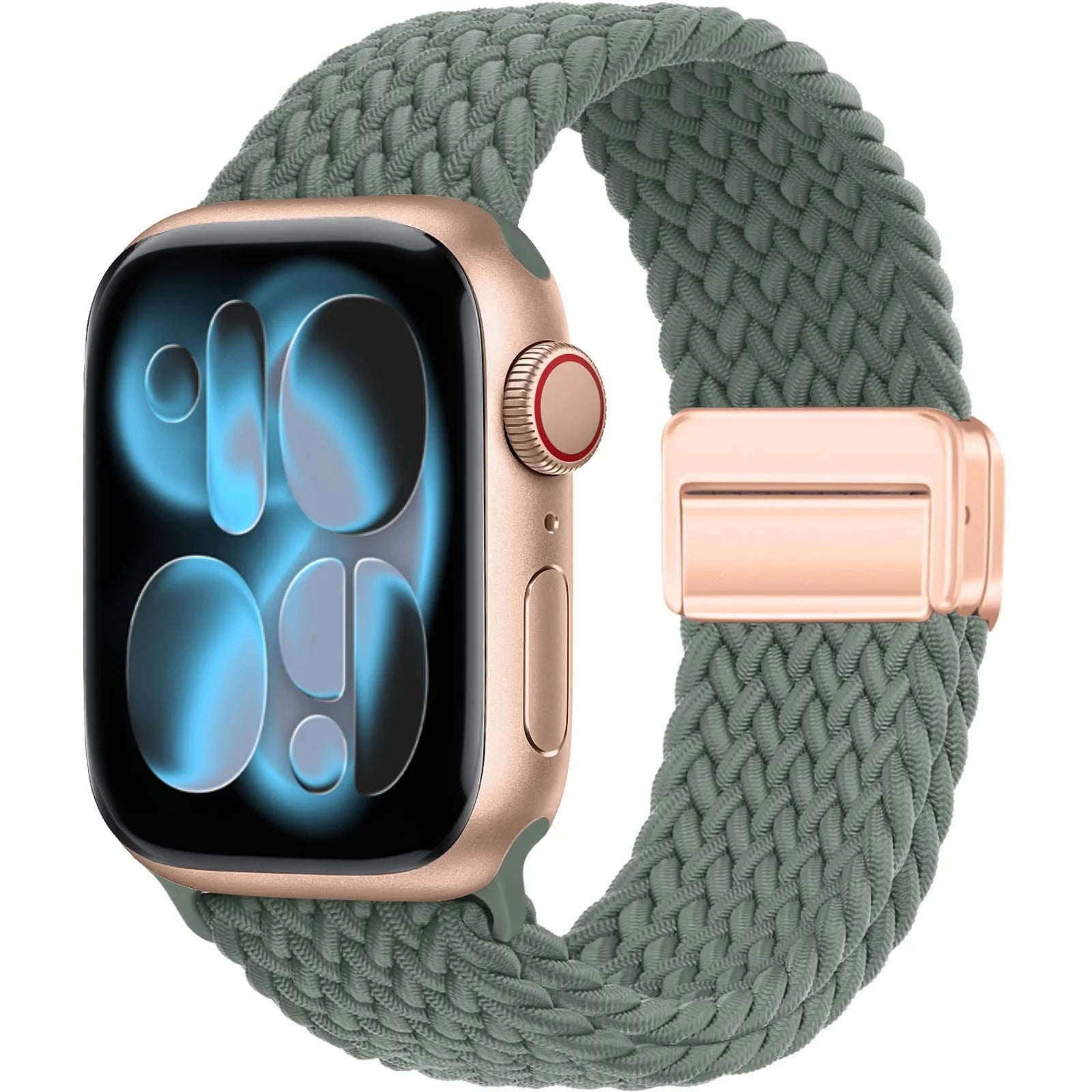 Magnetic Loop Apple Watch Band for Series 6 / 7 / 8 / 9 – Stainless Steel Mesh Bracelet with Adjustable Fit for Men & Women