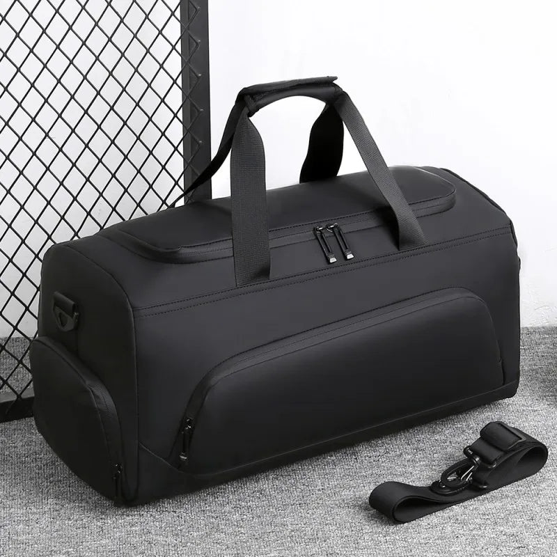 Sports Gym Bag with Shoe Compartment & Wet/Dry Separation – Large Capacity Multi-Pocket Travel Duffel for Men & Women