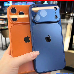 Luxury Matte Glass Case for iPhone 17 / 16 / 15 / 14 / 13 – Slim Shockproof Hard Cover with Elegant Frosted Finish